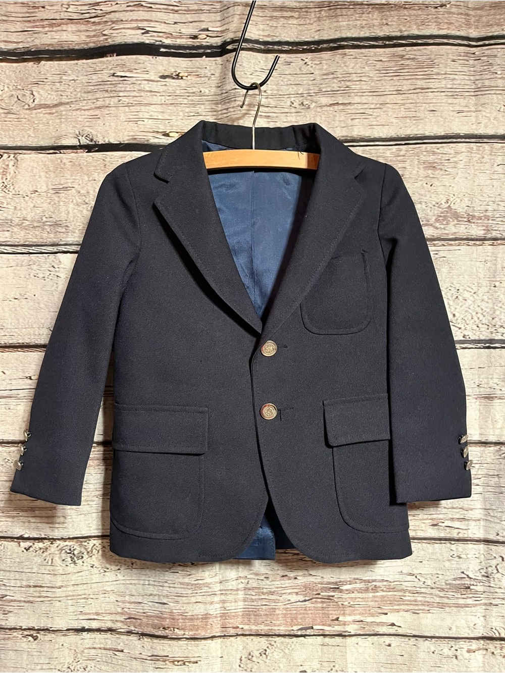 vintage Juan Claude Collection boys navy blazer size 8